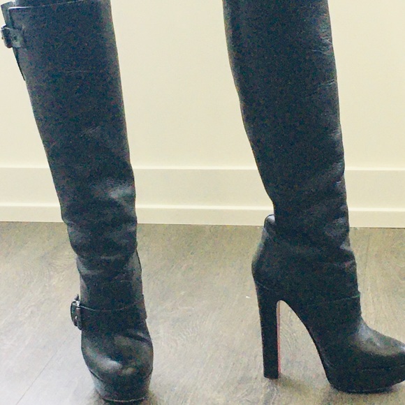 Christian Louboutin black platform boots size 35.5 - Picture 6 of 16